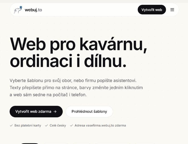 The webuj.to home page
